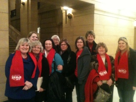 MNA and NNU RNs turned out last night to testify in opposition to the proposed National Nurse Licensure bill.