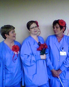Red flared nurses